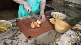 Cutting Up a Cantaloupe ♥️♥️ #5