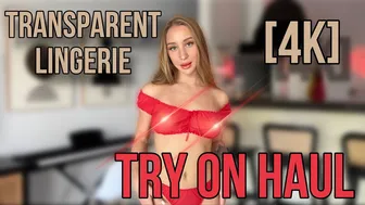 4K TRANSPARENT Lingerie TRY ON | STELLA WHITE TryOn #1