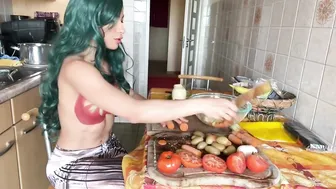 BodyPaint Tomato + Ensalada De Papa + Bruschettas // Potato Salad + Bruschettas #4