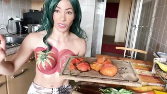 BodyPaint Tomato + Ensalada De Papa + Bruschettas // Potato Salad + Bruschettas #5