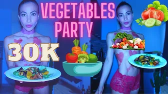 Vegetables PARTY Celebrating 30K followers at my personal channel @LadyOrozco BodyPaint