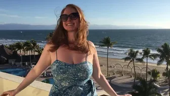 blue romper, windy day