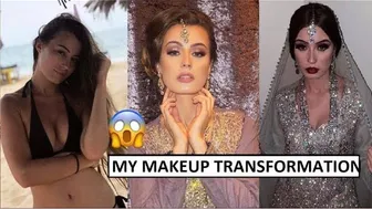 ASIAN BRIDAL MAKEUP AND SCARF STYLING ON EUROPEAN GIRL | SHOCK TRANSFORMATION #1