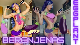 How To Cook EggPlant // Como Cocinar Berenjenas // EggPlant BodyPaint // Pintura Corporal Berenjena #1