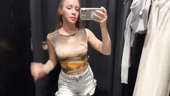 4K Transparent ♥️♥️ SHEER Tops TRY On Haul With Stella White #4