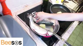 How To Cook A Trout Fish + Body Painting Fish / Como Cocinar Pescado / Recipe Fish / Receta Pescado #4