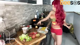 How To Make Healthy Burger Without Bread / Como Hacer Hamburguesa Saludable / BodyPainting Burger #3