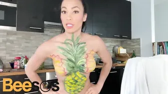 Como Hacer Piña Rellena De Camarones / How To Make Pineapple stuffed Of shrimp/ BodyPaint Pineapple #2