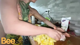 Como Hacer Piña Rellena De Camarones / How To Make Pineapple stuffed Of shrimp/ BodyPaint Pineapple #4