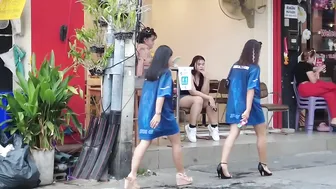 PATTAYA Soi Buakhao and Beach Road Scenes,Beautiful Ladies,Thailand 2023 #3