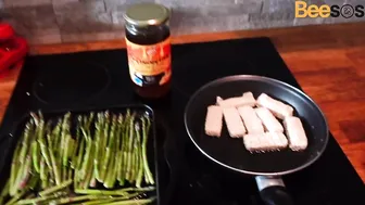 How To Cook Asparagus Honey / Como Cocinar Esparragos Con Miel / Receta Esparragos Recipe Aparagus #3