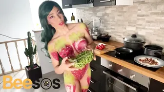 Como Hacer Ensalada De Fresas / How To Make Strawberries Salad / BodyPaint Fresas Strawberries #2