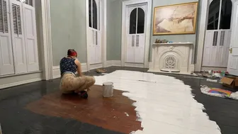 Fast Motion Studio Floor Painting Black to White