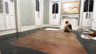 Fast Motion Studio Floor Painting Black to White #2