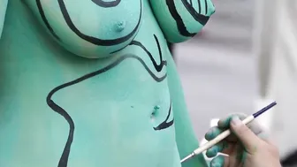 Bodypainting on the private parts of women - World Bodypainting Festival 2019 #2