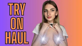 [4K] No Bra | Try On Haul | White Top | Red Lace Bralette | Very Transparent And See Through #1