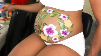 Pregnant Belly Body Paint #3