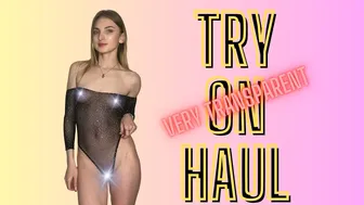 [4K] | Try On Haul | Very Transparent And See Through | No Bra | Transparent Bodysuit