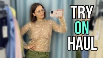 [4K] New TRANSPARENT clothes Try On Haul in the Mall 2024 | With Klara Si #1