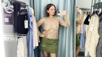 [4K] New TRANSPARENT clothes Try On Haul in the Mall 2024 | With Klara Si #2