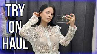 [4K] Transparent Outfits In Dressing Room | TRY ON HAUL shopping with Karina 2024