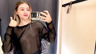 [4K] Lace Crop Top Try On Haul | Exploring See-Through Fashion with Luna Lavand #2