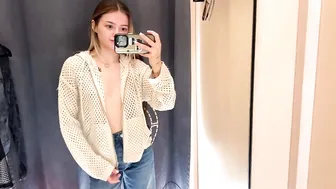 [4K] Lace Crop Top Try On Haul | Exploring See-Through Fashion with Luna Lavand #5