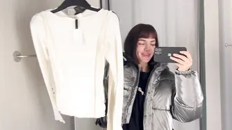 Try-On Haul: White & Black Transparent See Through Long Sleeve Tops! #2