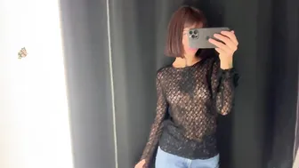 Try-On Haul: White & Black Transparent See Through Long Sleeve Tops! #5