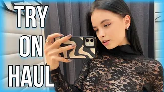 [4K] Transparent Outfits In Dressing Room | TRY ON HAUL shopping with Karina New clothes #1