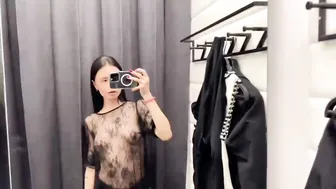 [4K] Transparent Outfits In Dressing Room | Try on Haul with Karina #3