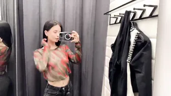 [4K] Transparent Outfits In Dressing Room | Try on Haul with Karina #4