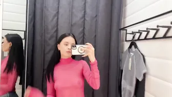 [4K] TRANSPARENT TRY ON Haul with Karina | See-Through Try On Haul At The Mall #2