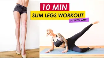 How to get Slim Legs Workout Burn Thigh Fat in 10min At home no Equipment