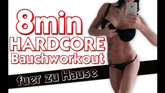 8 Minuten Hardcore Bauchmuskel Workout / Sixpack Training für zu Hause