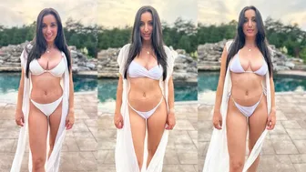 Hot in WHITE Bikini Try-On!