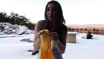 Bikini Try On in the SNOW! #5